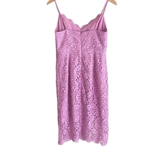 J. Crew Guipure Pastel Purple Eyelet Lace Spaghetti Strap Dress - Picture 7 of 15